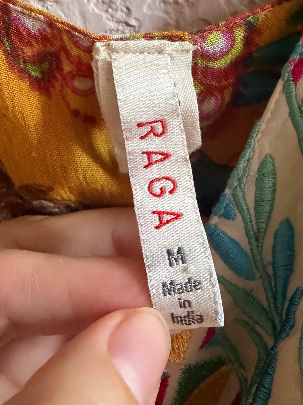 Anthropologie Raga Women’s Medium Embroidered Maxi Dress Bird Festival Floral - Picture 5 of 10